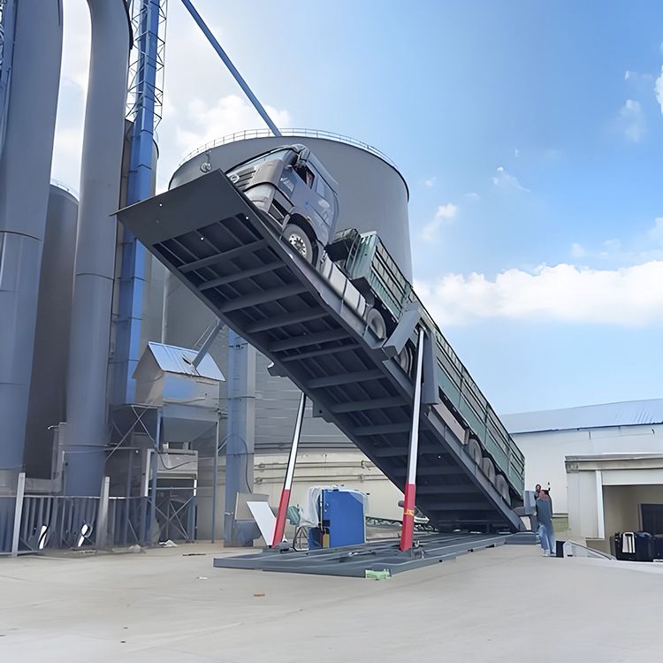 后翻液压翻板卸车机