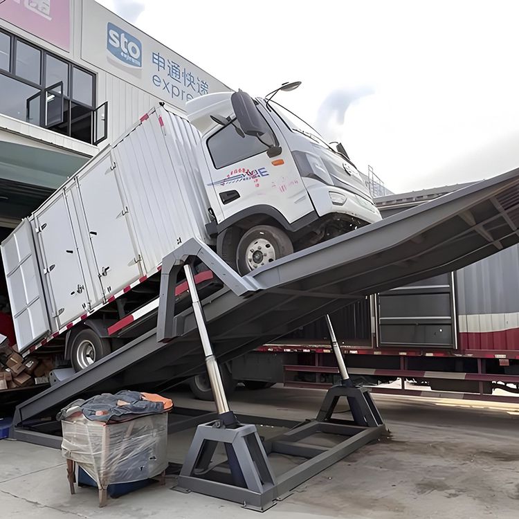 快递物流液压卸车机翻板